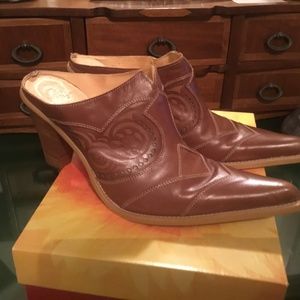 Leather shoe boots